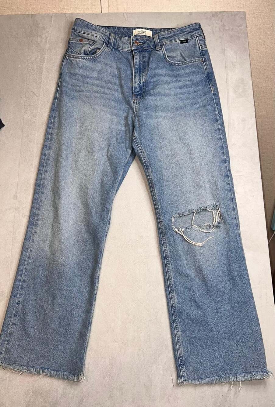 Mavi Barcelona High-Rise Loose Straight Jeans Size 29/27 Light Wash Distressed